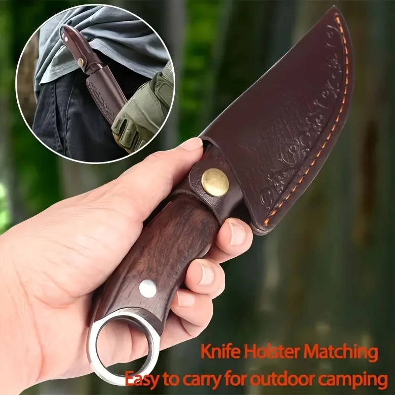 Outdoor small knife, made of mini stainless steel, portable for hiking, a portable and multi-functional emergency knife