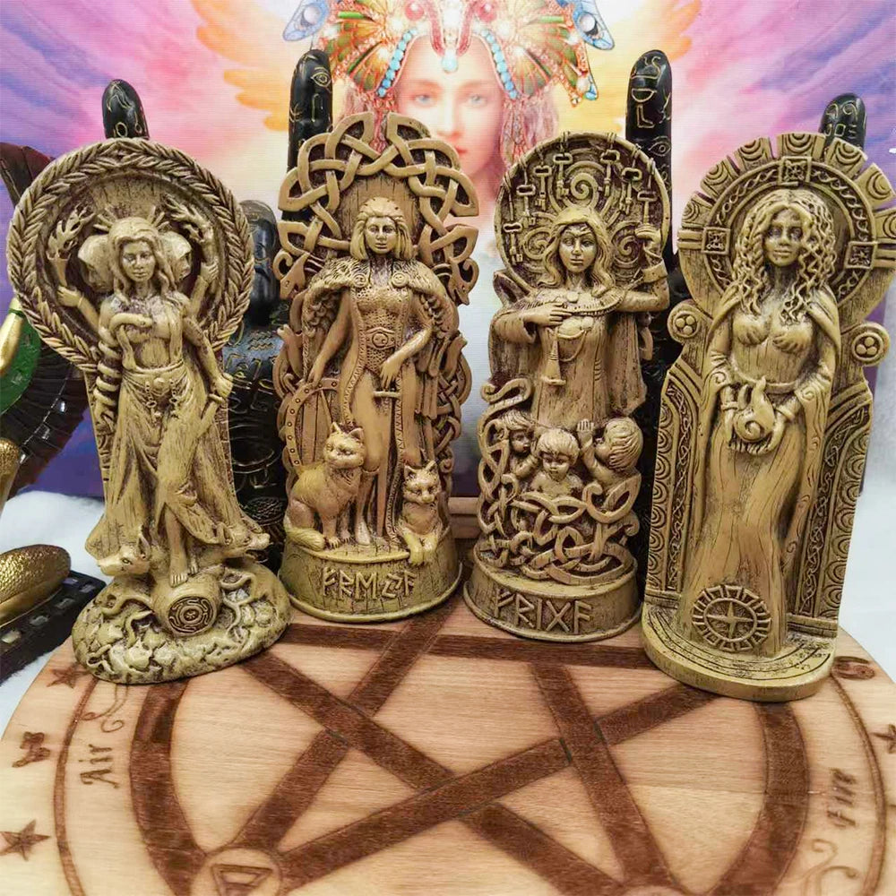 Brigit Celtic Fire Goddess Resin Goddess Nordic Viking Goddess Ornaments Decorative Crafts