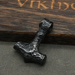 Norse Vikings Thor's Hammer Mjolnir Scandinavian Rune Amulet Keychain Stainless Steel Vegvisir Anchor Pendant Male Jewelry