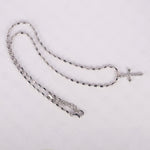 Real Pure 925 Sterling Silver Simple Cross Pendant Necklaces for Men and Women Couples Viking Christian Jewelry Ships from USA