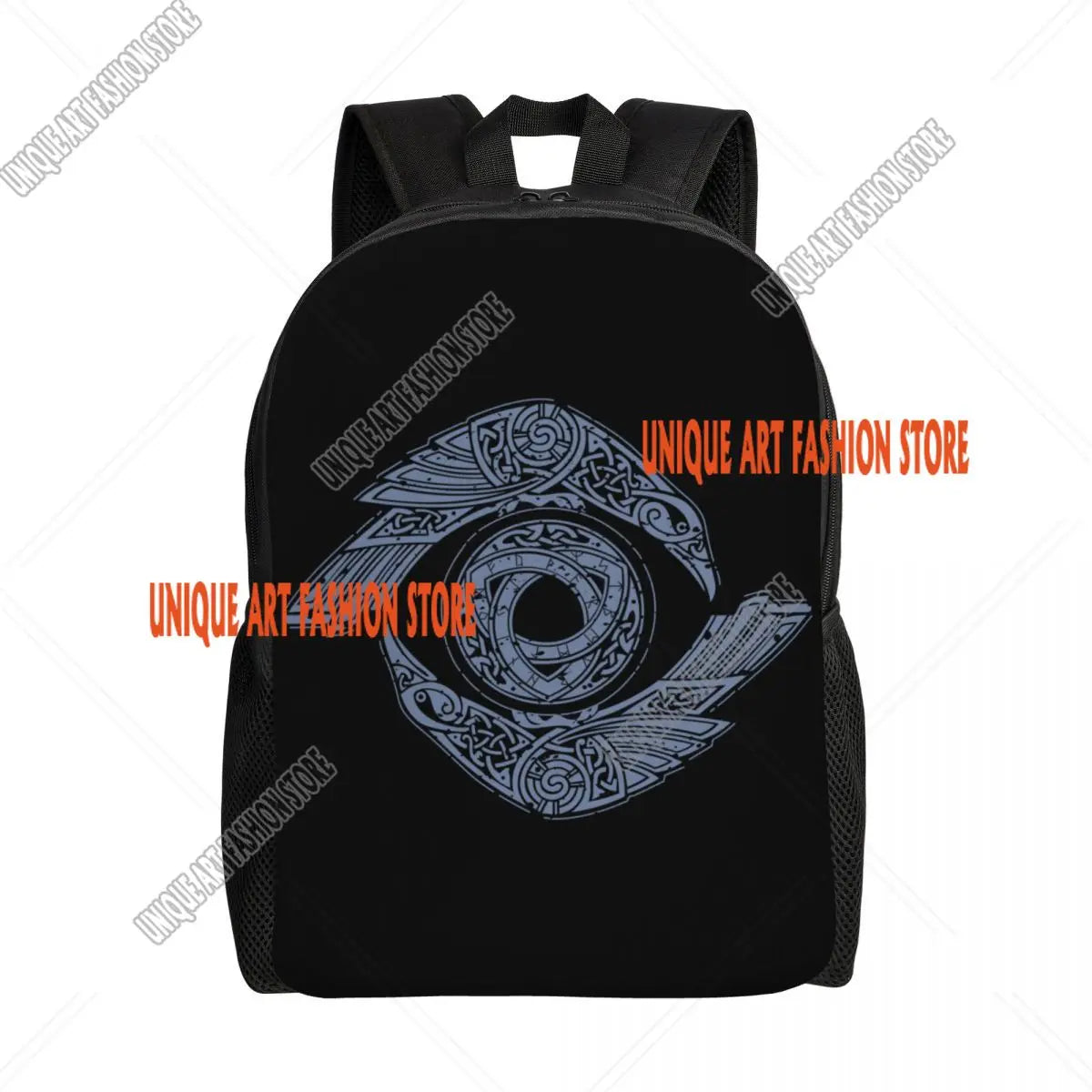 Viking Vegvisir Tree Of Life Backpack for Men School College Student Bookbag Fits 15 Inch Laptop Vikings Valhalla Moon Wolf Bags