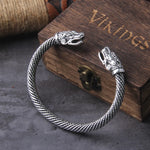 Nordic Viking Dragon Bracelet adjustable Men Wristband Cuff Bracelets with Viking Wooden Box