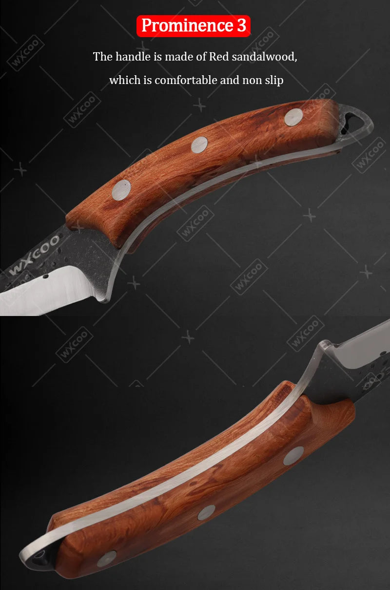 1PC/3PCS Stainless Steel Kitchen Boning Knife Chef Knife Multipurpose Kitchen Tools Wooden Handle Slicing Filleting Peeling