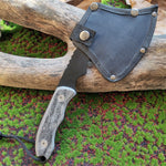 Multi-functional Tactical Axe with Nylon Cover - Durable Handaxe for Camping, Hiking and Survival - Corrosion 7CR13 Steel Blade