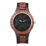 Viking Wooden Watch - Vegvisir Symbol