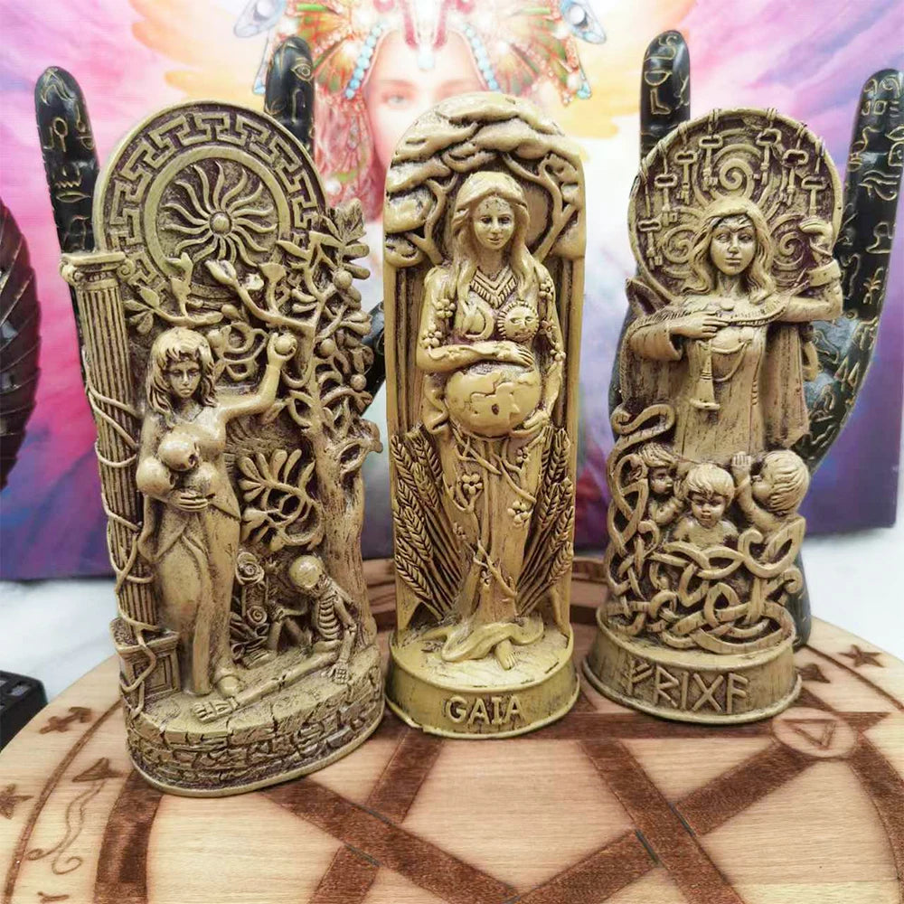 Brigit Celtic Fire Goddess Resin Goddess Nordic Viking Goddess Ornaments Decorative Crafts