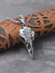 Men Retro Crow Viking Pirate Pendant Necklace Stainless Steel Raven Neck Chain For Male Men's Berserk Rune Cool Fashion Jewelry