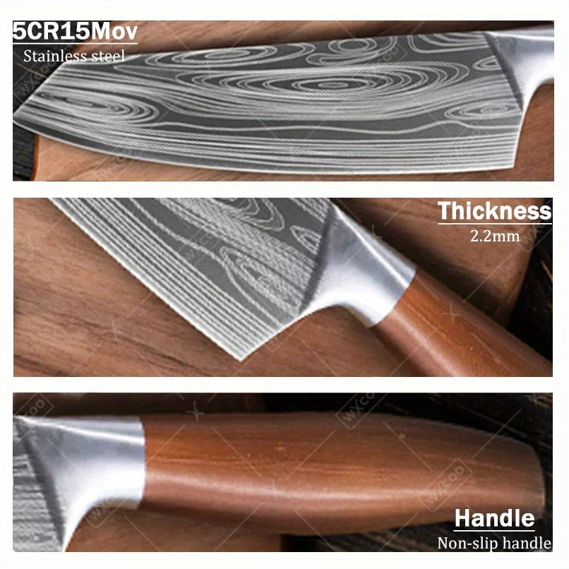 PC Professional Kitchen Multipurpose Chef Knife Stainless Steel Boning Cutting Fish Cleaver Cooking Knife