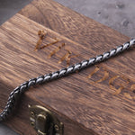 Vintage Oxidized Black Link Chain Bracelets For Men Motocycle Cuban Chain Stainless Steel Punk Rock Biker Jewelry Gifts