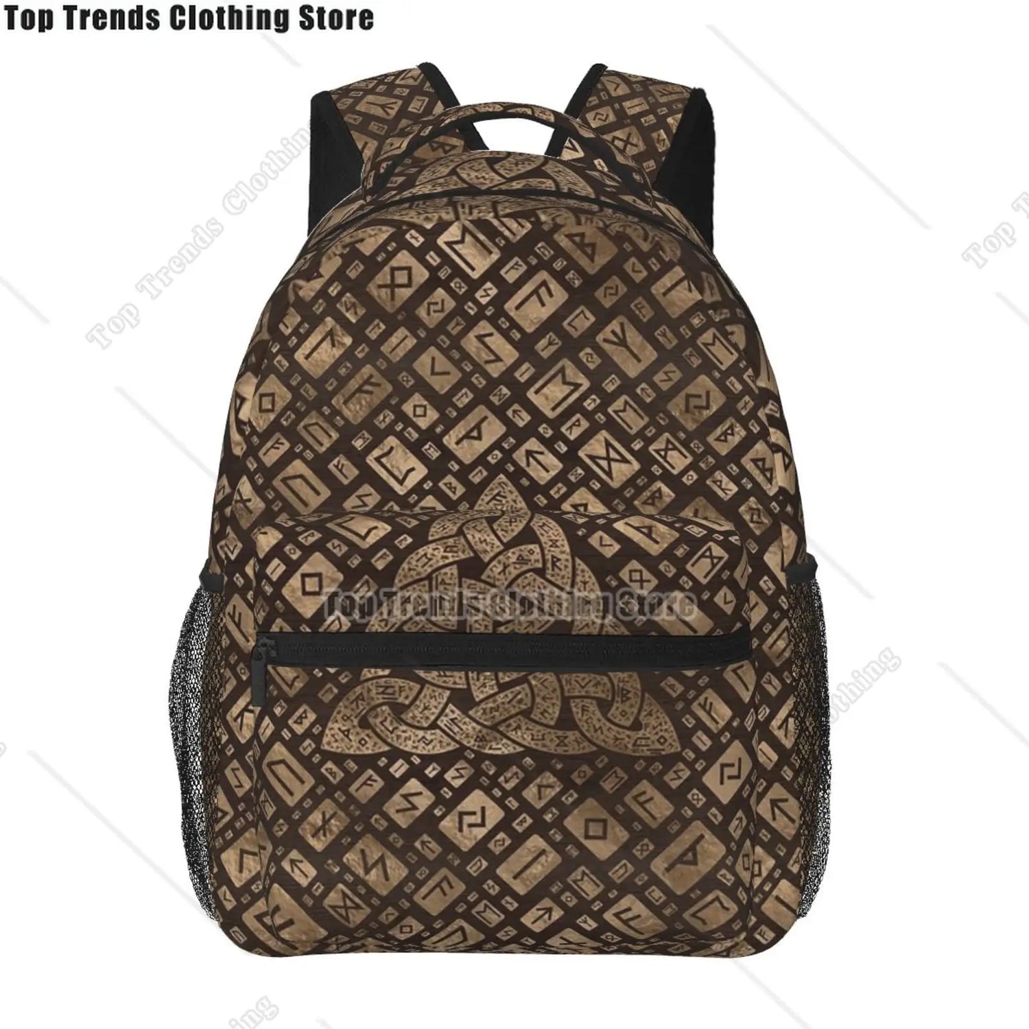 Norse Mythology Viking Backpack Tree of Life Triquetra Large Backpack for School Laptop Bags Bookbag Casual Daypack for Teens