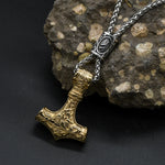 Norse Vikings Thor's Hammer Mjolnir Scandinavian Rune Amulet Keychain Stainless Steel Vegvisir Anchor Pendant Male Jewelry