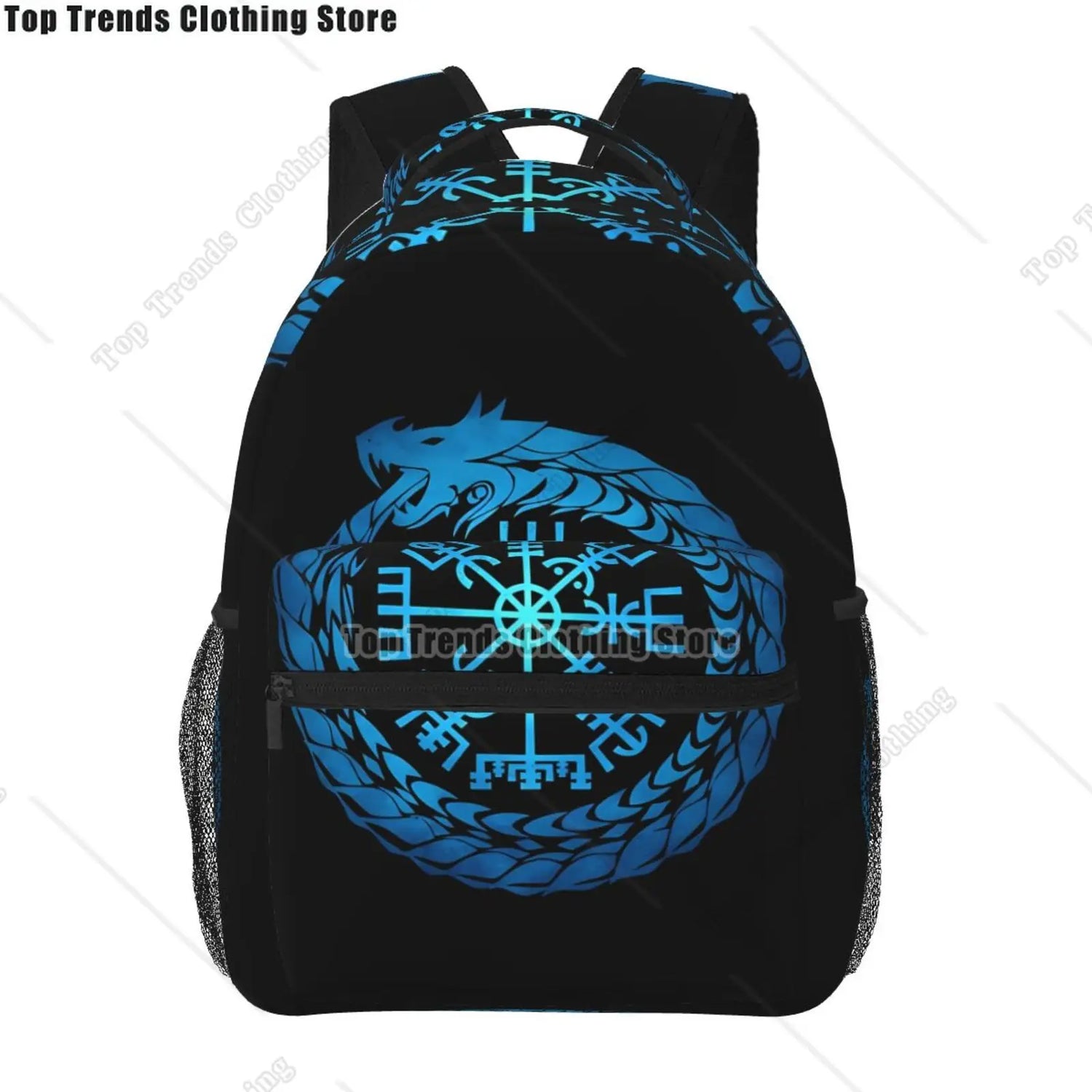 Norse Mythology Viking Backpack Tree of Life Triquetra Large Backpack for School Laptop Bags Bookbag Casual Daypack for Teens
