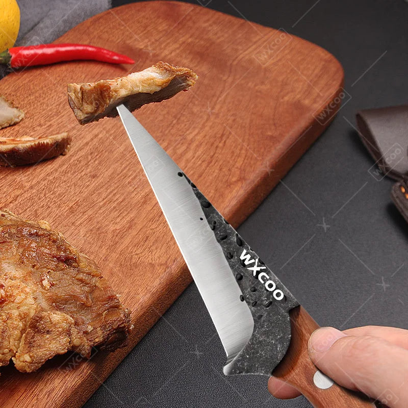 1PC/3PCS Stainless Steel Kitchen Boning Knife Chef Knife Multipurpose Kitchen Tools Wooden Handle Slicing Filleting Peeling