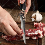 8PCS Professional Kitchen Chef Knife Set Handmade Forged Stainless Steel Chef Knife Butcher Knife Vegetable Utility Boning Fish