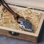 stainless steel Viking dragon spear Pendant Necklace with really cow leather chain As Men Gift with wooden box as gift