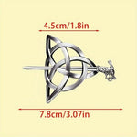 5 Pcs Viking Celtic Long Hair Clips - Vintage Silver Celtic Knot Hair Stick Jewellery Hair Slide and Metal Hairpin Barrettes