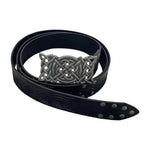 Medieval Vintage Belt Renaissance Viking Belt For Men Faux Leather Embossed Cosplay Belt With Embossed Buckle For Stage Show