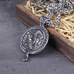 Gold Color Eagle Crow Necklace Men Viking Raven Amulet Stainless Steel Odin Rune Pendant Norse Mythology Jewelry Gift Never Fade