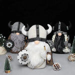 Nordic Viking Gnomes Durable And Reusable Resin Tabletop Statue Decor Plush Gnome Doll Decoration For Fireplace Christmas Tree