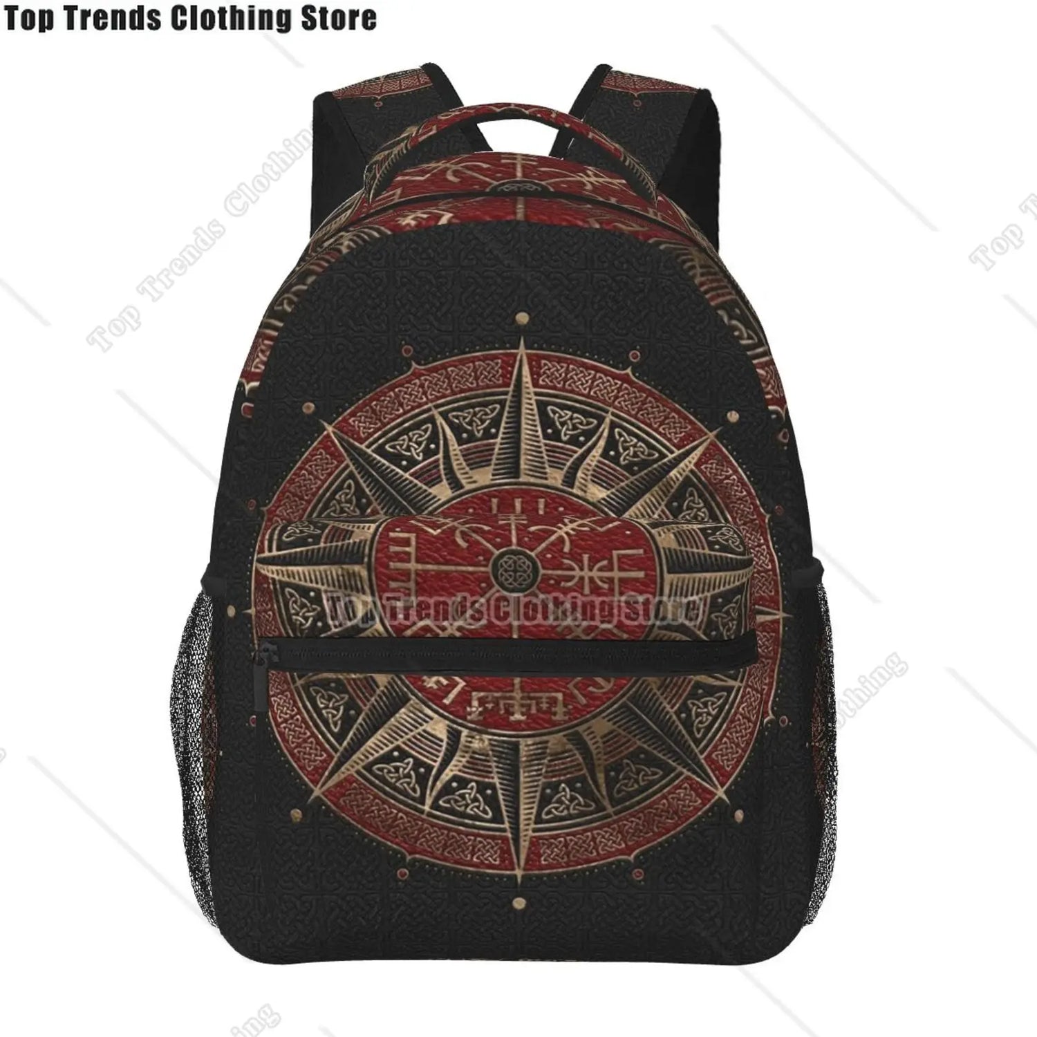 Norse Mythology Viking Backpack Tree of Life Triquetra Large Backpack for School Laptop Bags Bookbag Casual Daypack for Teens
