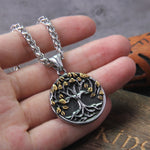 Tree of Life Amulet Stainless Steel Mens Necklac Simple Elegant Charm for Male Boyfriend Biker Jewelry Creativity Gift Wholesale