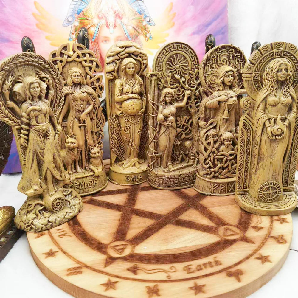 Brigit Celtic Fire Goddess Resin Goddess Nordic Viking Goddess Ornaments Decorative Crafts