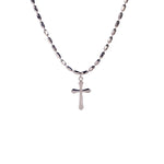 Real Pure 925 Sterling Silver Simple Cross Pendant Necklaces for Men and Women Couples Viking Christian Jewelry Ships from USA