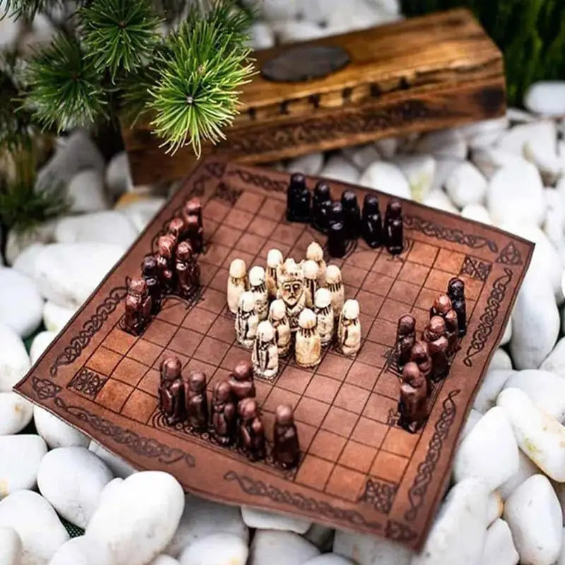 Chess Boards For Adults Tabletop Chess Board War Game Board Game Asymmetric Viking Chess Strategy Games Chess Gifts Party