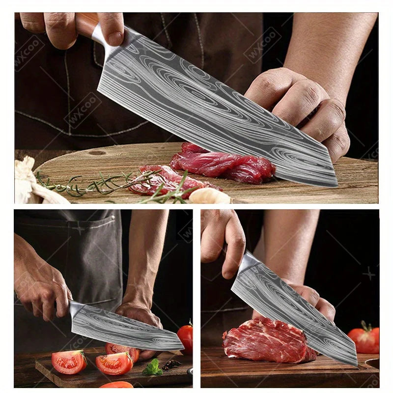 PC Professional Kitchen Multipurpose Chef Knife Stainless Steel Boning Cutting Fish Cleaver Cooking Knife