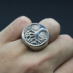 Punk Stainless Steel Tree of Life Ring Classic Men Viking Amulet Ring Fashionable Male Jewelry Dropshipping Store
