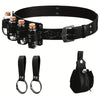 5-Piece Medieval Viking Artificial Leather Belt Set with Potion Bottle, Fashionable Scandinavian Portable Coin Purse, Skirt Mountaineering Waist Bag Accessories, Suitable for Thanksgiving, Christmas, Halloween Holiday Clothin