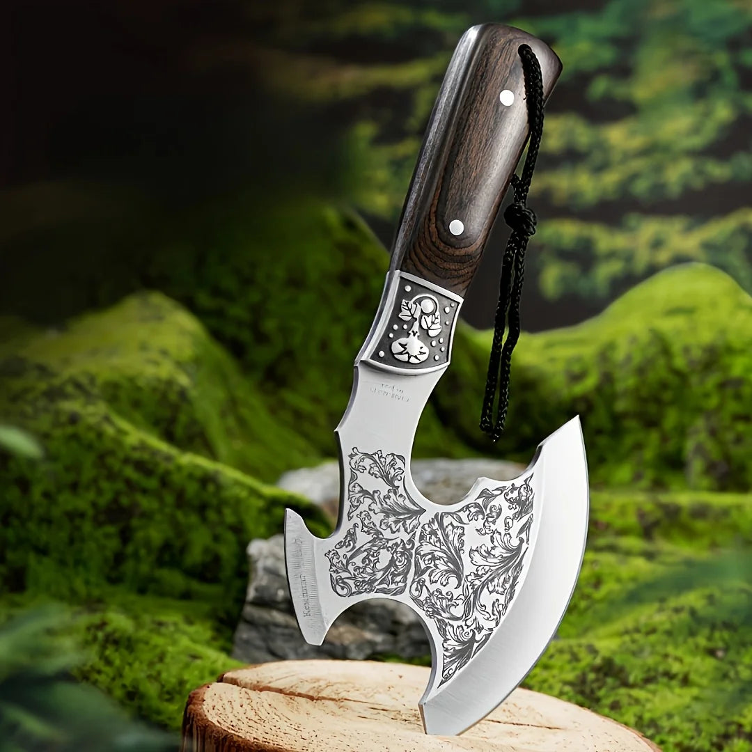 Outdoor camping stainless steel high hardness wolf axe, hiking and logging road axe, jungle road axe, the best gift for men