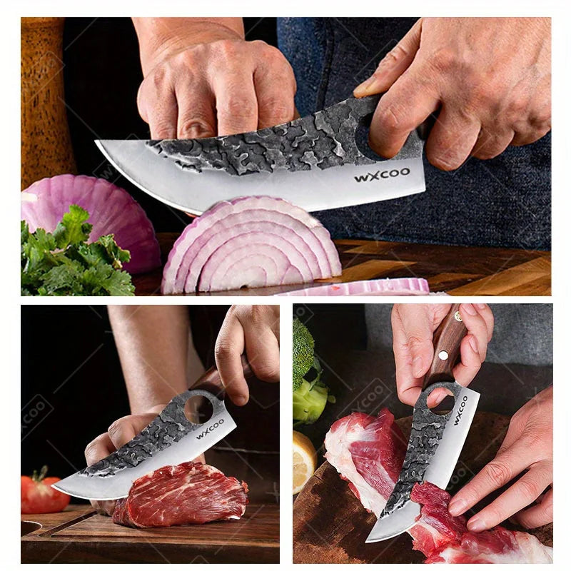 1 PC Kitchen Chef Knife Stainless Steel Multipurpose Boning Knife with Sheath Professional Cooking Utility Fish Barbecue