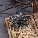 Stainless Steel Viking jewelry Wizard 3 Wild Hunt Game pendant necklace Geralt wolf head necklace with wooden box