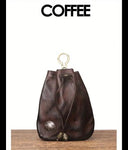 1pc viking sporran mini Soft Retro style Handcrafted Genuine Cowhide Change Holder Pouch Coin Purse Keychain for men and women