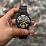 Viking Wooden Watch - Vegvisir