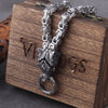 Never Fade Rock Viking Wolf Charm Bracelet Men's Stainless Steel Mesh Chain silver color Wolf Punk Bracelets Biker Jewelry