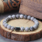 Stainless steel Runes Beads Men Bracelet Viking Rune Bracelet Fashion Charm Beads Bracelet wooden box