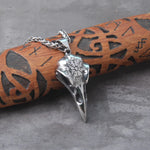 Men Retro Crow Viking Pirate Pendant Necklace Stainless Steel Raven Neck Chain For Male Men's Berserk Rune Cool Fashion Jewelry
