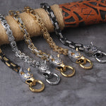 Never Fade Rock Viking Wolf Bracelet Men's Stainless Steel King Chain Wolf Punk Bracelets Biker Jewelry without box
