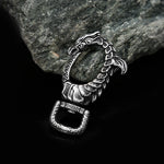 Vintage Punk Stainless Steel Vikings Dragon Keychain Fashion Rotatable Keyring Charm Car Key Accessories Male Jewelry Wholesale