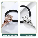 3pcs Viking Hair Jewelry Gothic Raven Skull Ponytail Holder Halloween Hair Accessories