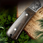 Outdoor camping stainless steel high hardness wolf axe, hiking and logging road axe, jungle road axe, the best gift for men