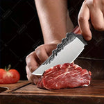 Hand Forged Cooking Knife With Professional Utility Cleaver Stainless Steel Outdoor Camping Knife Red Pear Wood Handle Vegetable