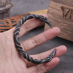 Stainless Steel Nordic Viking Norse Raven Bracelet Men Wristband Cuff Bracelets with viking wooden box