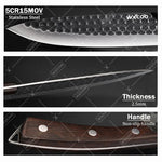 8PCS Professional Kitchen Chef Knife Set Handmade Forged Stainless Steel Chef Knife Butcher Knife Vegetable Utility Boning Fish