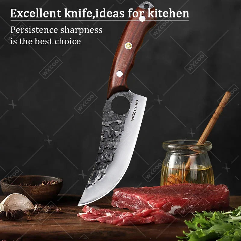 1 PC Kitchen Chef Knife Stainless Steel Multipurpose Boning Knife with Sheath Professional Cooking Utility Fish Barbecue