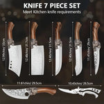 1-7 forged kitchen knife sheath, faucet-shaped handle, suitable for meat and fish
