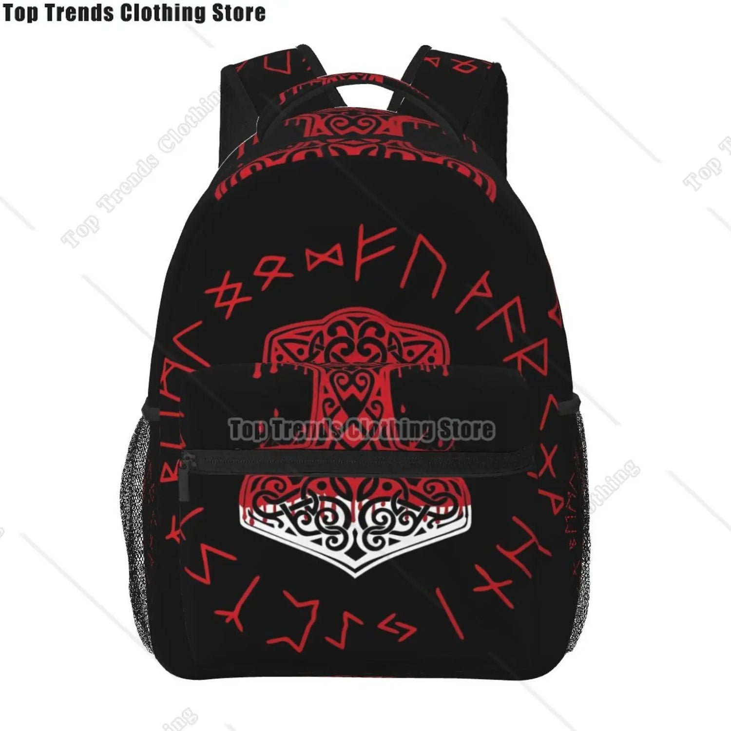 Norse Mythology Viking Backpack Tree of Life Triquetra Large Backpack for School Laptop Bags Bookbag Casual Daypack for Teens