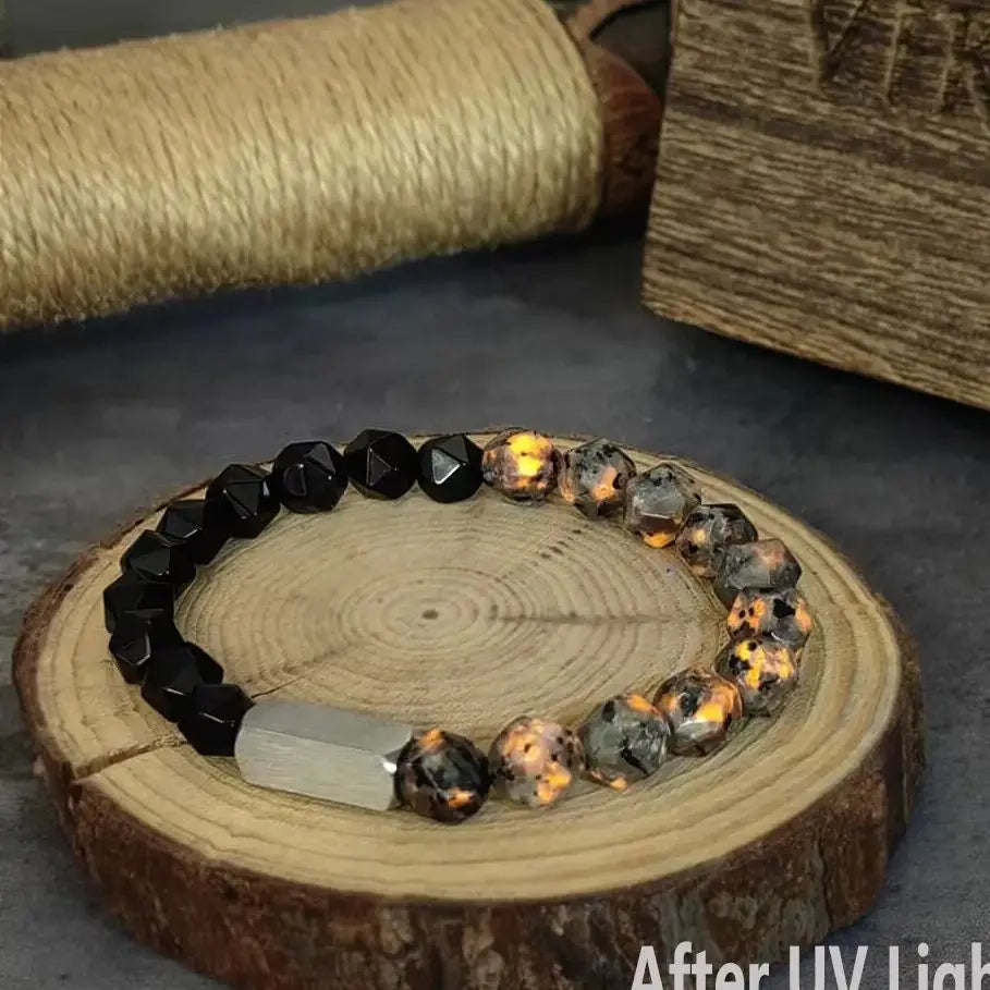 Stainless steel Runes Beads Men Bracelet Viking Rune Bracelet Fashion Charm Beads Bracelet wooden box